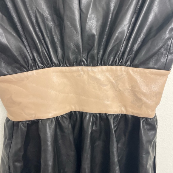 Alexis Berlin Mini Dress Faux Leather  Black Size M $495 msrp - Picture 7 of 9